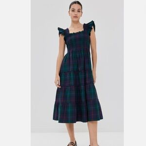 Hill House Home Ellie Nap Dress Midnight Tartan NWT